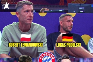 hth sports-世界足球先生来了！莱万多夫斯基和波多尔斯基现场观战欧锦赛